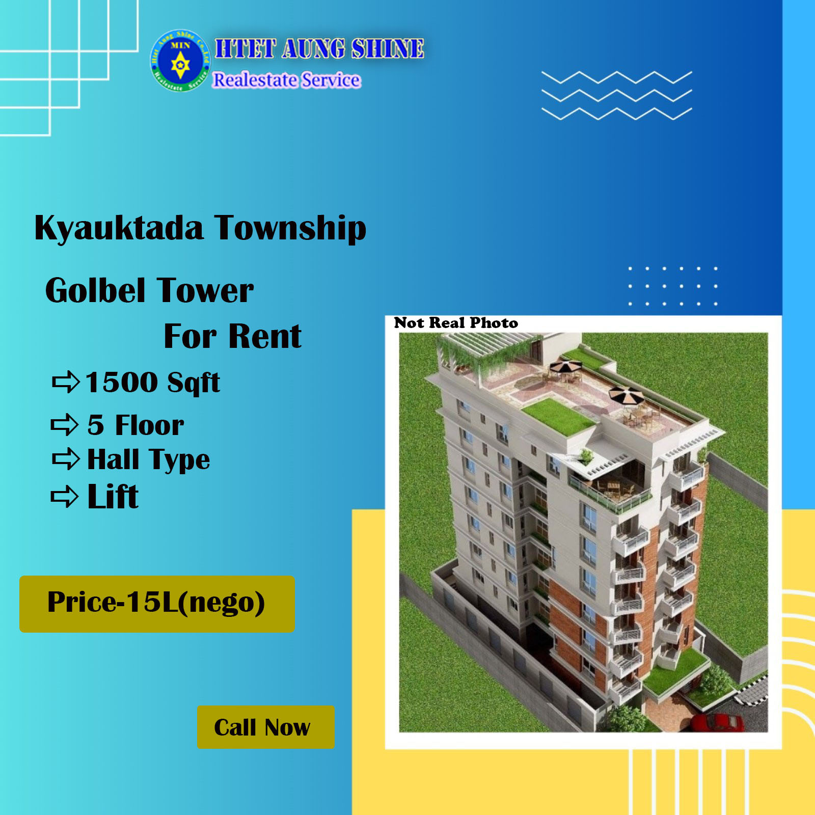 Gallery for Condo For Rent,Globel Tower/Pin Lon Hteat Htar Condo/Shine Condo/(13)Street,Kyauktada Tsp&Lanmadaw Tsp.