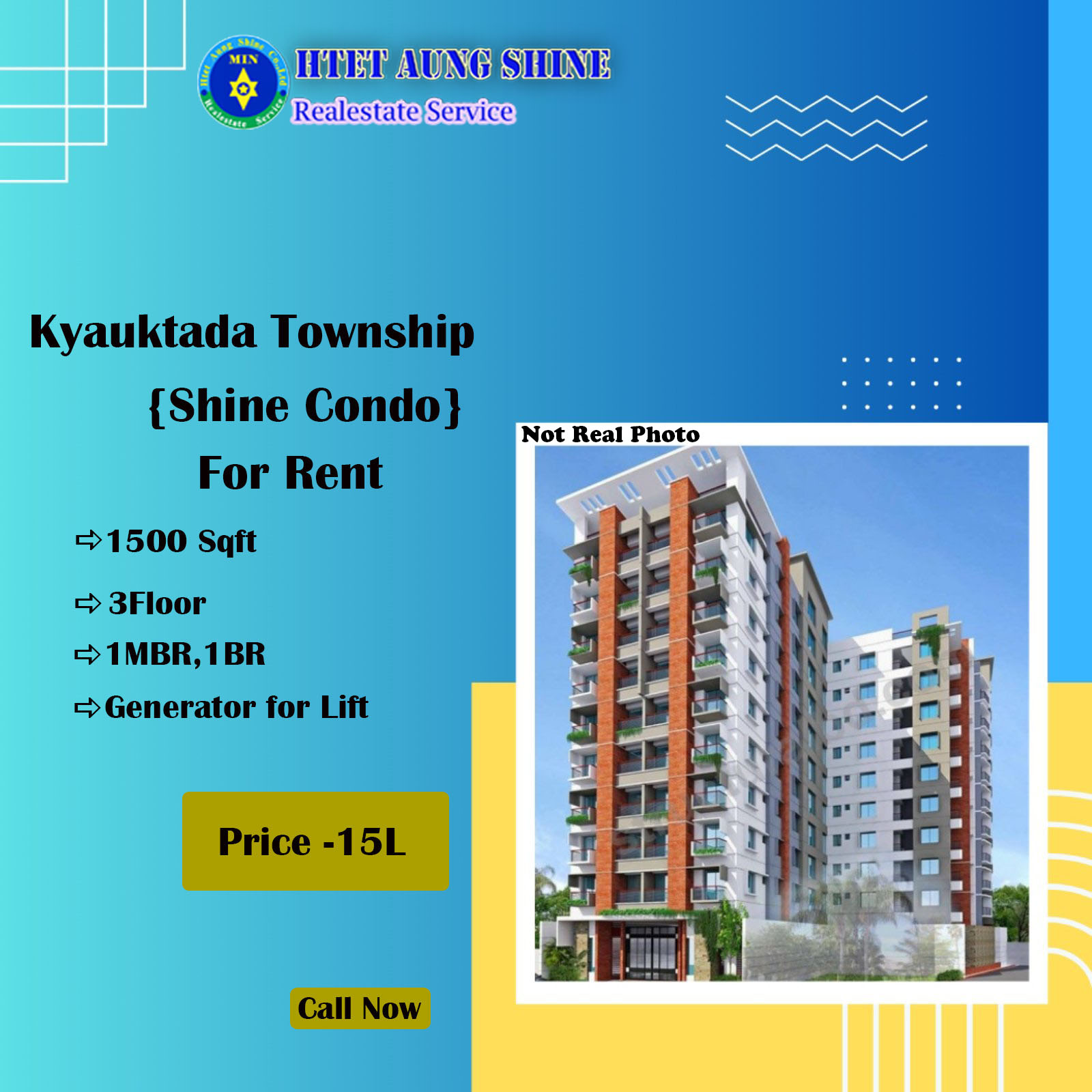 Gallery for Condo For Rent,Globel Tower/Pin Lon Hteat Htar Condo/Shine Condo/(13)Street,Kyauktada Tsp&Lanmadaw Tsp.